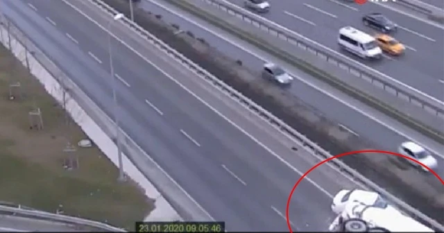 Beton mikseri kazası kamerada