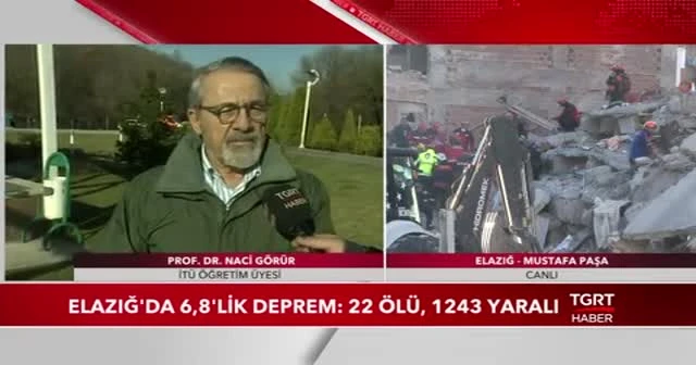 Elazığ depremini 3 ay önce tahmin eden Prof. Görür TGRT Haber'de