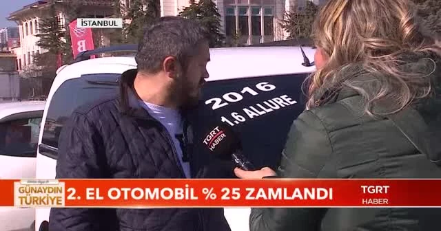 2. el otomobil yüzde 25 zamlandı