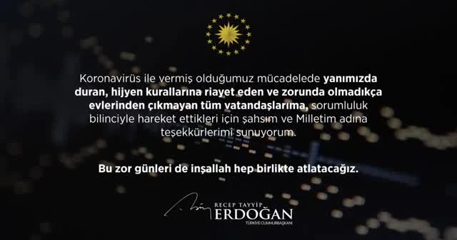Cumhurbaşkanı Erdoğan'dan vatandaşlara sesli koronavirüs mesajı