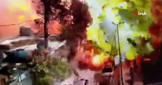 Afrin'de patlama anı