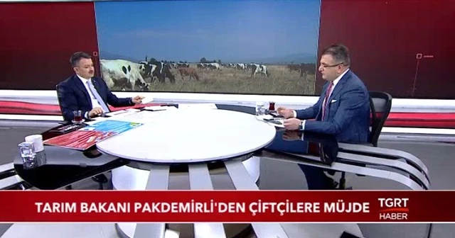 Bakan Pakdemirli'den TGRT Haber ekranlarından çiftçilere müjde