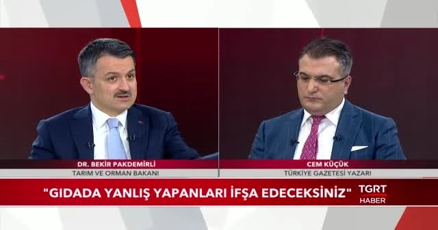 Bakan Pakdemirli TGRT Haber'de açıkladı: İşte halkın sağlığıyla oynayan 45 firma