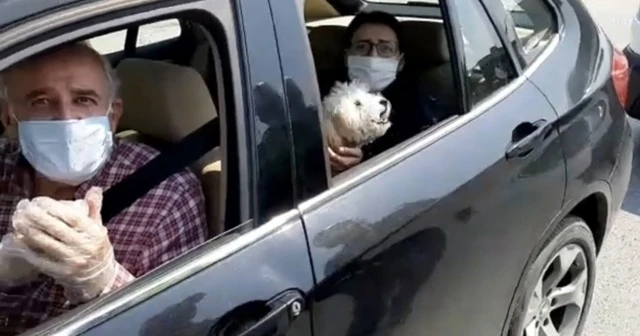 Köpeğini ameliyata götüren çiftle polisin diyaloğu dikkat çekti