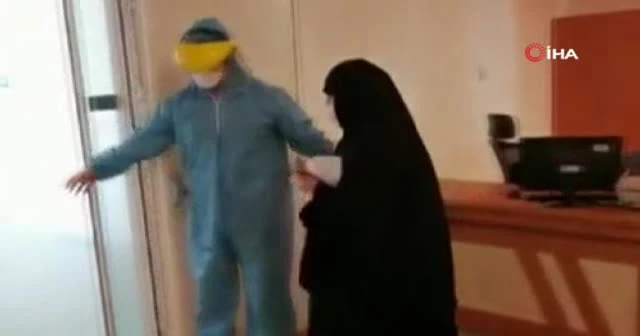 Korona virüsü yenen 75 yaşındaki Gülname teyze penguen dansı ile taburcu edildi