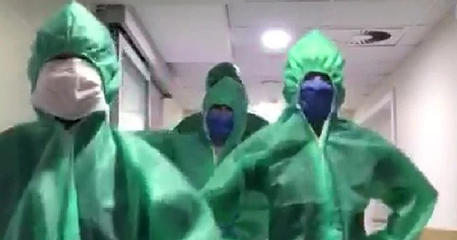 Yoğun bakım çalışanlarından 'penguen dansı'