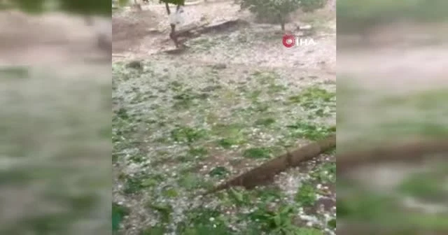 Antalya’ya ceviz büyüklüğünde dolu yağdı