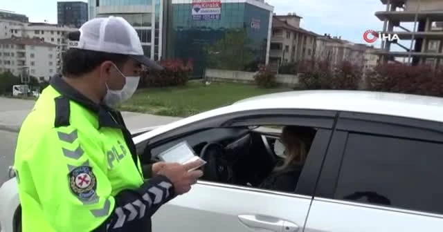 Sokağa çıkma kısıtlamasında dışarıda olan kadın sürücüden şaşırtan savunma