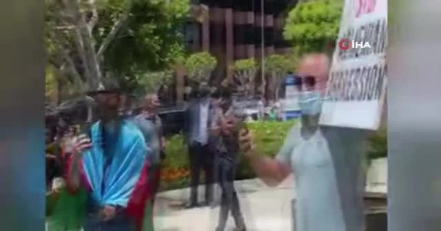 ABD'de Ermeniler, Azerbaycanlı göstericilere saldırdı