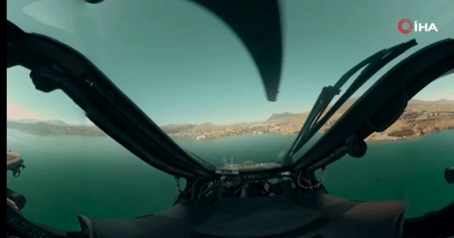 Atak helikopterinin kokpitinden gerçek operasyon görüntüleri