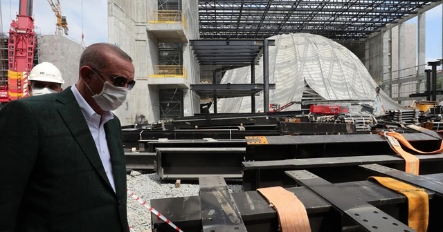 Cumhurbaşkanı Erdoğan, Taksim Camii ve AKM’de incelemelerde bulundu