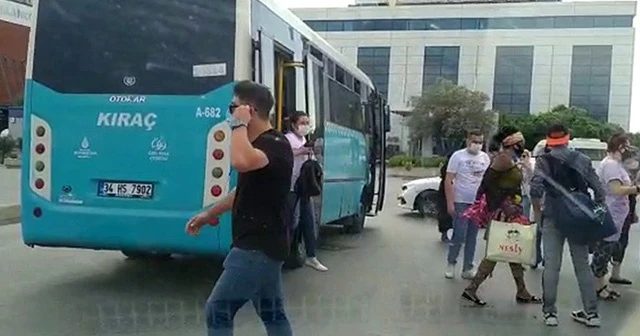 Uygulamadan kaçan otobüsten 40 yolcu çıktı