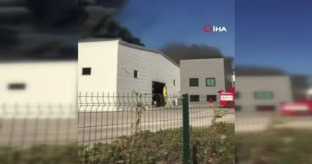 Antalya'da soğuk hava deposu üretimi yapılan fabrikada yangın