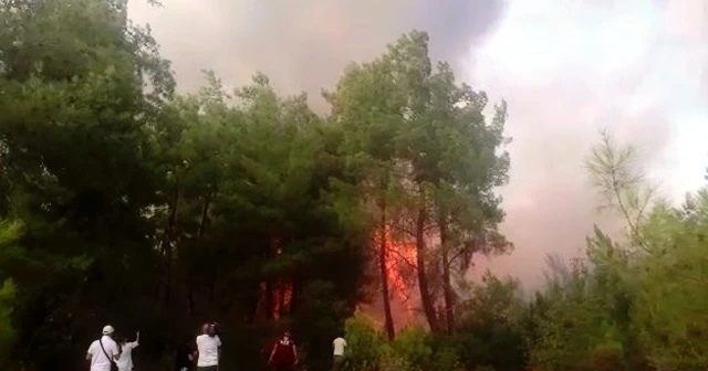 Antalya'daki orman yangını devam ediyor