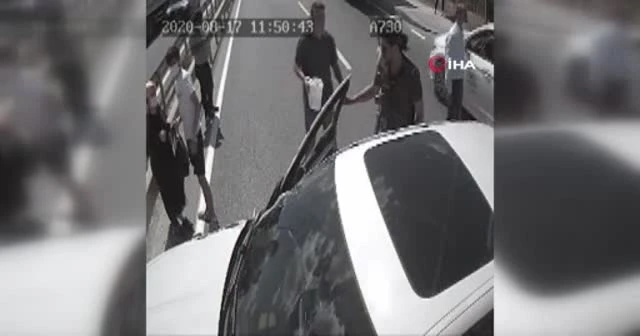 Arnavutköy’de 'makas' kazası kamerada