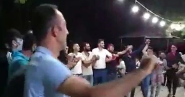 Düğünde korona virüs tedbirleri unutuldu!