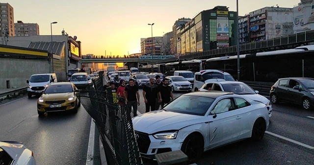 E-5'te kaza sonrası yumruklar konuştu