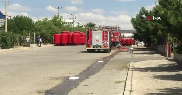 Genleşme tankı imalatı fabrikasında yangın