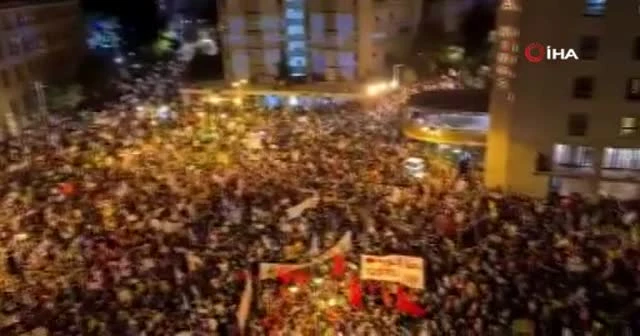 Netanyahu karşıtı gösteride 3 gözaltı