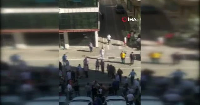 Samsun'da cinayet anı kamerada
