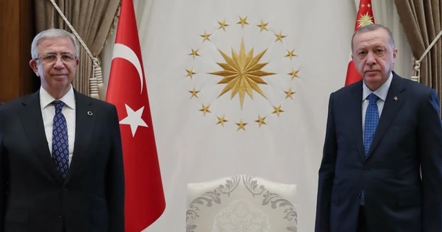 Cumhurbaşkanı Erdoğan, Mansur Yavaş'la Beştepe'de görüştü