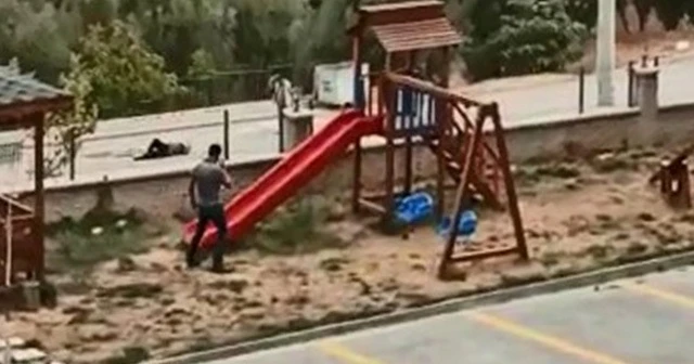 Eşine sokak ortasında kurşun yağdıran zanlı intihara kalkıştı
