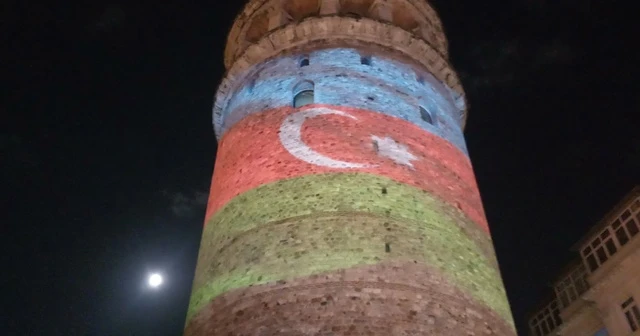 Galata Kulesi’nden Azerbaycan’a destek