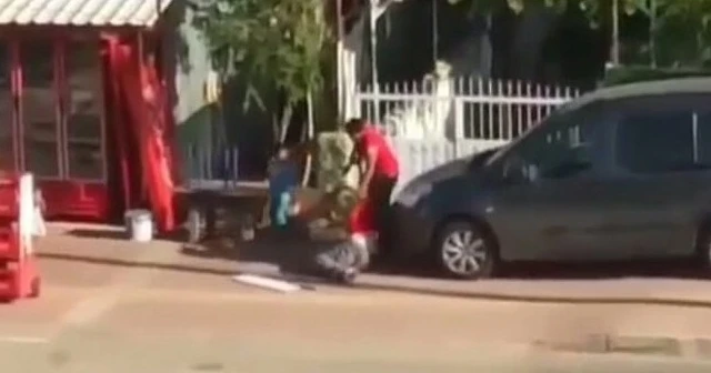Kadına şiddet kameralara yansıdı