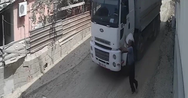 Kamyonu durdurmak istedi, başarılı olamadı