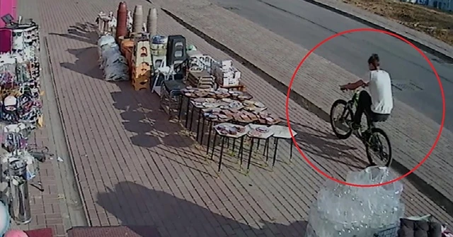 Kendi bisikletini bırakıp başka bisikleti çaldı
