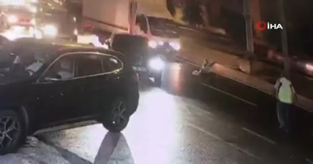 Şişli'de bir kadın kimliği belirsiz kişiler tarafından seyir halindeki araçtan aşağı atıldı