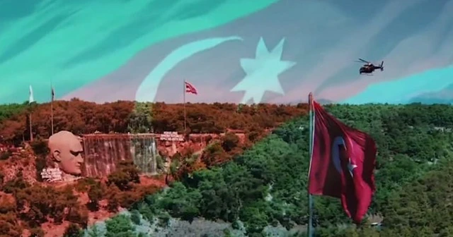 Antalya'da polisten Azerbaycan'a klipli destek
