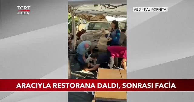 Aracıyla restorana daldı, sanrası facia