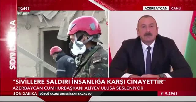 Azerbaycan Cumhurbaşkanı Aliyev: Ermenistan'a savaş meydanında cevap vereceğiz