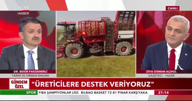 Bakan Pakdemirli: Üreticilere destek veriyoruz
