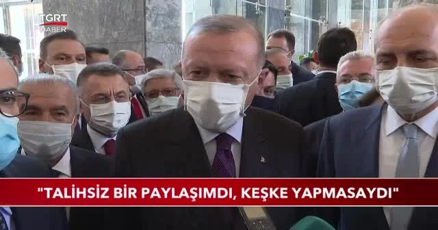 Cumhurbaşkanı Erdoğan'dan AYM üyesinin paylaşımı hakkında açıklama