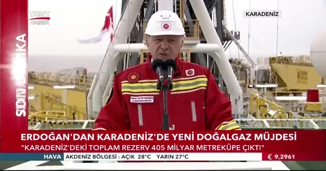 Cumhurbaşkanı Erdoğan'dan Karadeniz'de yeni doğalgaz müjdesi