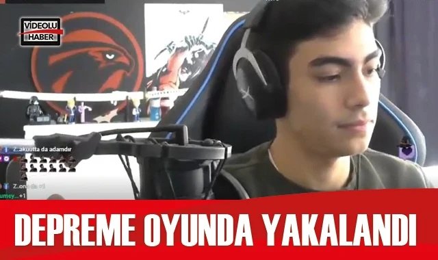 Depreme oyunda yakalandı