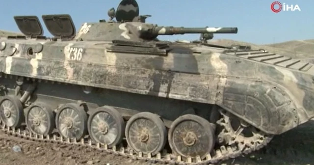 Ermenistan'dan ele geçirilen tanklar görüntülendi