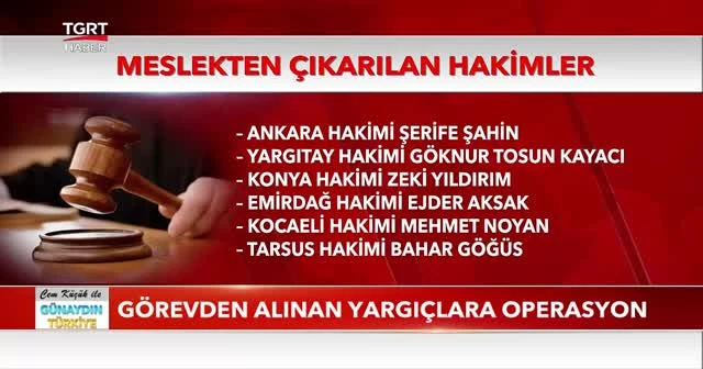 Görevden alınan yargıçlara operasyon