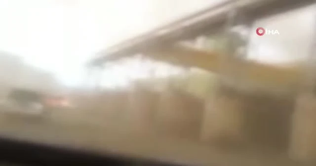 Hatay’daki yangında hortum aracı uçurdu, içindeki iş kadını yaralandı