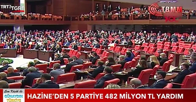Hazineden 5 partiye yardım