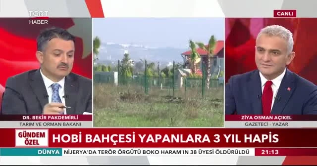 Hobi bahçesi yapanlara 3 yıl hapis