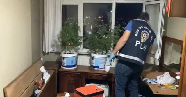 İstanbul’un göbeğindeki uyuşturucu serasına operasyon kamerada