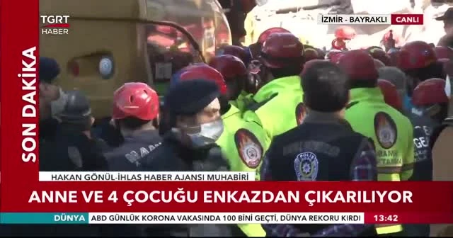 İzmir Doğanlar apartmanından 7 yaşındaki Umut sağ çıkarıldı