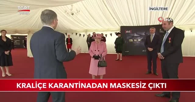 Kraliçe karantinadan maskesiz çıktı