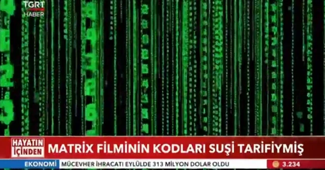 Matrix filminin kodları suşi tarifiymiş