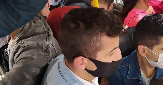 Minibüste şoke eden görüntü