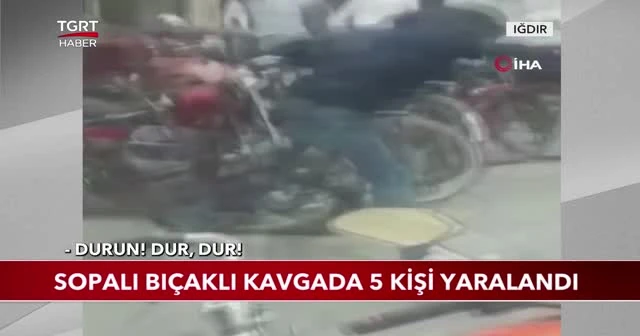 Sopalı bıçaklı kavgada 5 kişi yaralandı