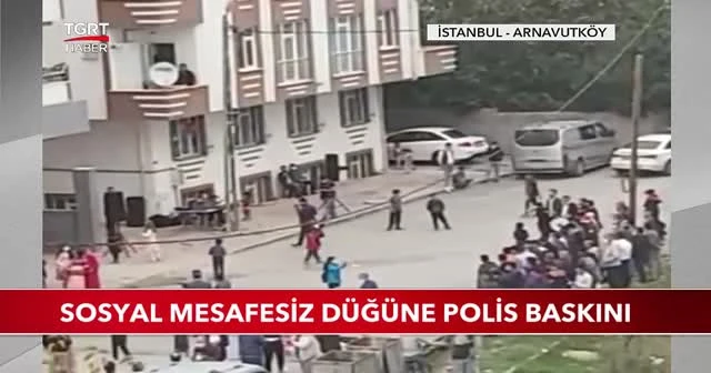 Sosyal mesafesiz düğüne polis baskını